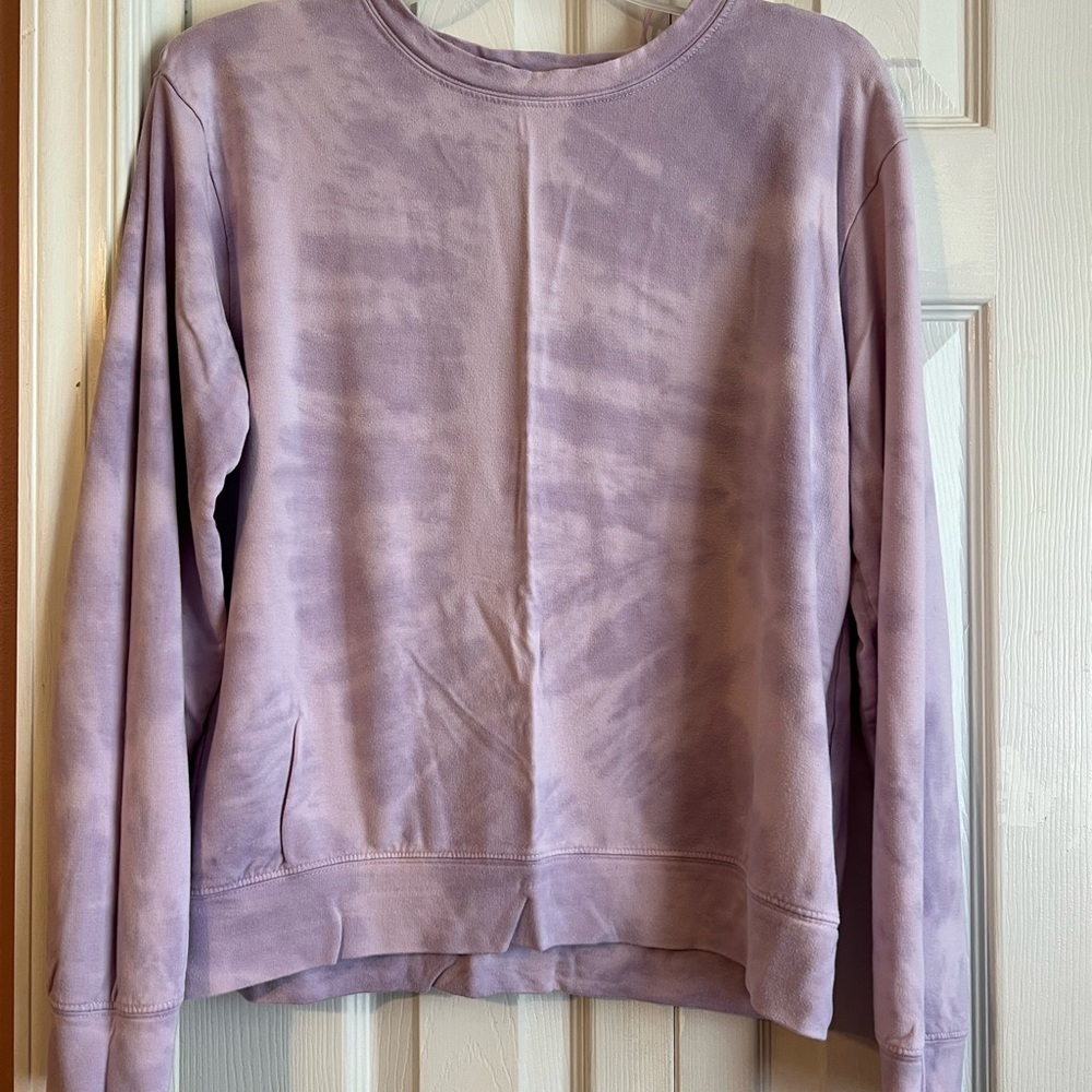 For The Republic Purple Tie-Dye Crew Neck Sweater